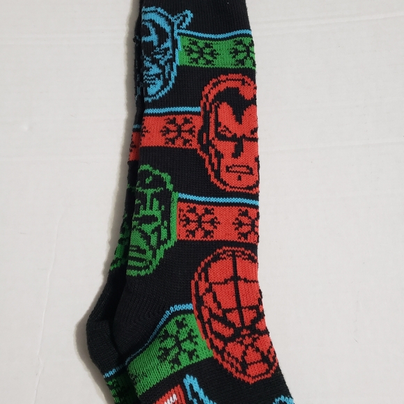 Marvel Avengers Spiderman Men Knit Ugly Christmas Sweater Slipper Socks Knitted - Picture 4 of 8